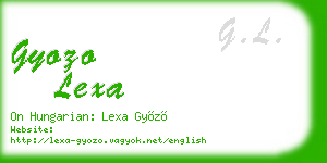 gyozo lexa business card