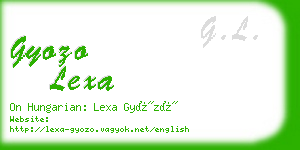 gyozo lexa business card